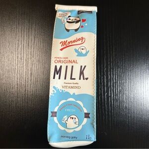 Kawaii Milk Carton Pencil Case Original Milk Cosmetic Bag Cute